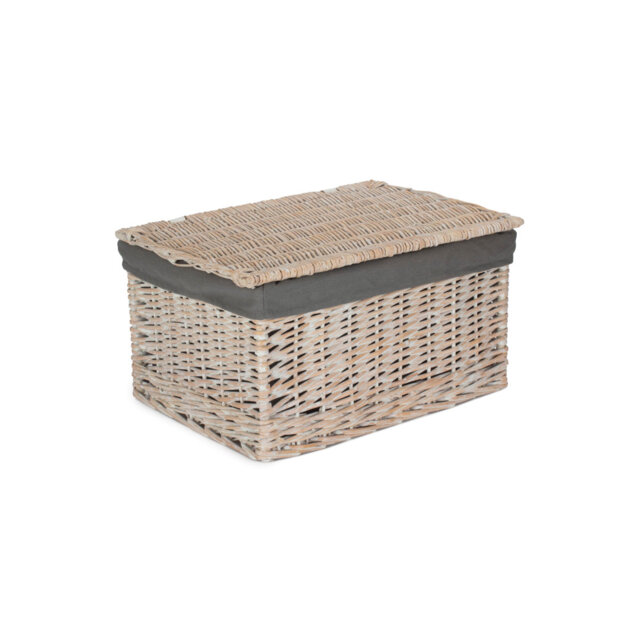 Wicker Extra Large Lined Storage Hamper Basket