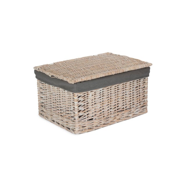 Wicker Extra Large Lined Storage Hamper Basket