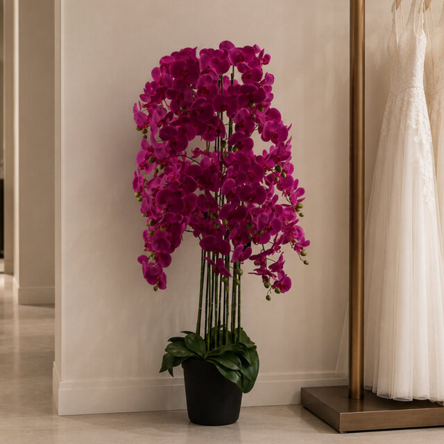 Real Touch Artificial Orchids Plastic, Silk Artificial Arrangement in Planter