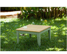 Lillie Square Eucalyptus Solid Wood Outdoor Coffee Table - 50 cm W 50 cm D