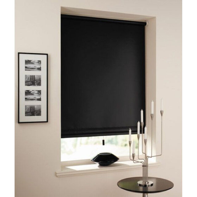 Indoor Blackout Trimmable Roller Blind â Custom Fit Window Shade with Light Control & Privacy