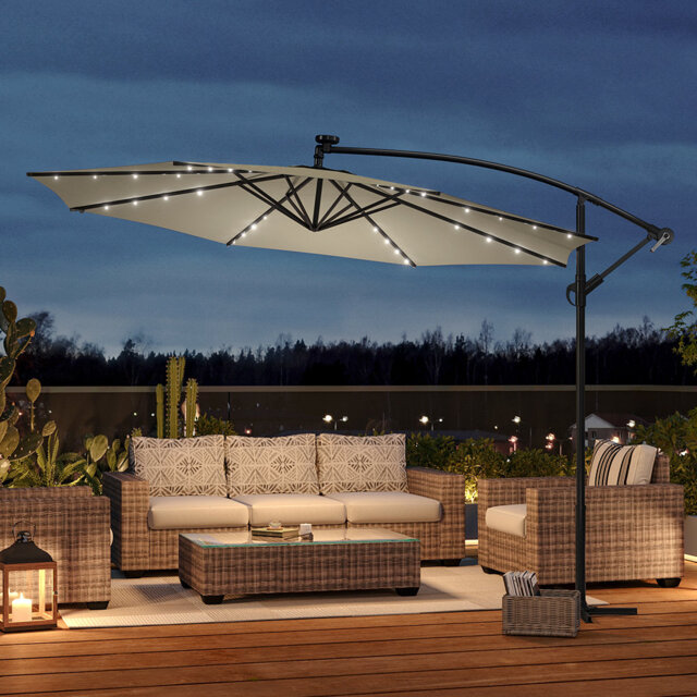 3M Cantilever Parasol with LED Light