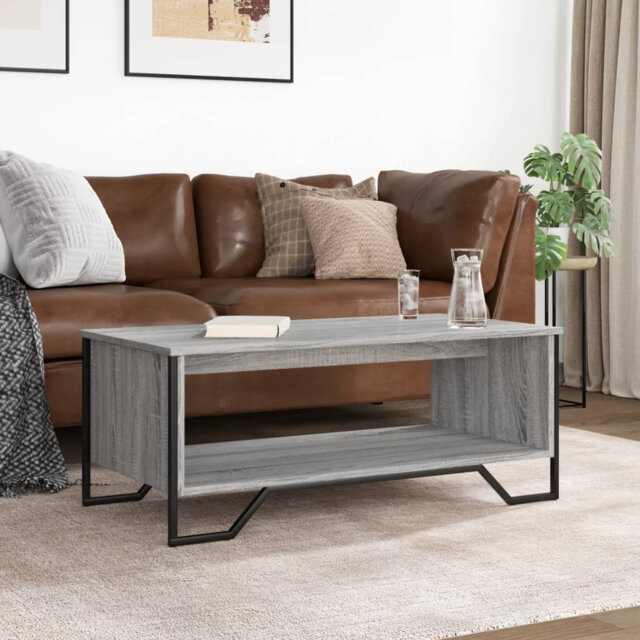 Borough Wharf Coffee Table Black 100X51x40 Cm Engineered Wood
