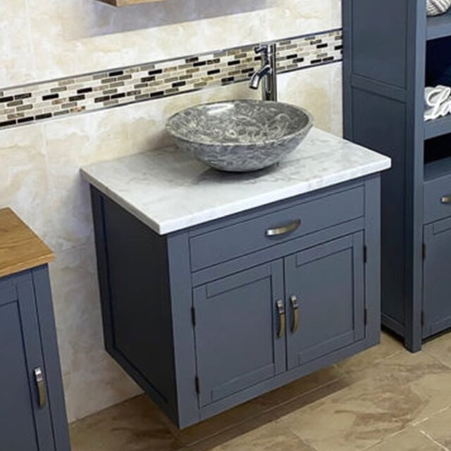 Bost Solid Oak 750mm Wall Hung Single Vanity Unit