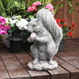 Stonecast Squirrel and Nut Garden Statue