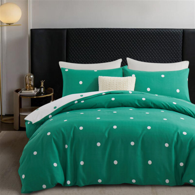 Ultra Soft Microfiber Dual Pattern Reversible Duvet Cover With Matching Pillow Covers