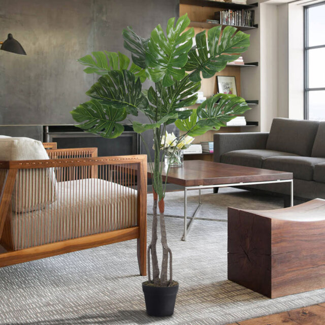 Camonte 120cm Lifelike Plant: No Care & Fade-Free Decor