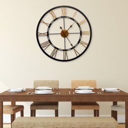 Oversized Meyer Black Roman Iron Wall Clock - 70 cm / 27.5 in