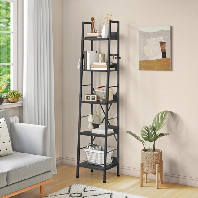 170cm H x 35cm W Metal Bookcase