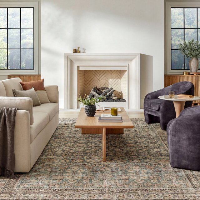 Galey Alix x Livabliss Collins Avenue III-Vintage Green Brown Beige Traditional Vintage Boho Fringe Living Dining Bedroom Rug