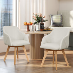 Swivel Linen Modern Upholstered Back Dining & Side Chair