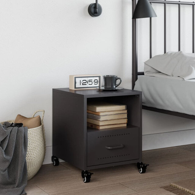 Latitude Run Bedside Cabinet 36X39x43.5 Cm Steel