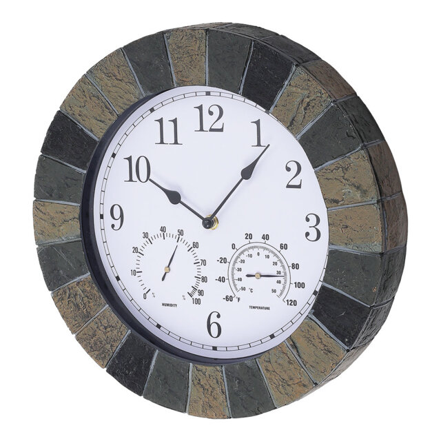 13.4-inch Vintage European-Style Resin Wall Clock