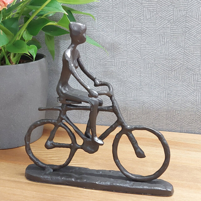 Alaya BICYCLE MAN Iron Figurine 19cm