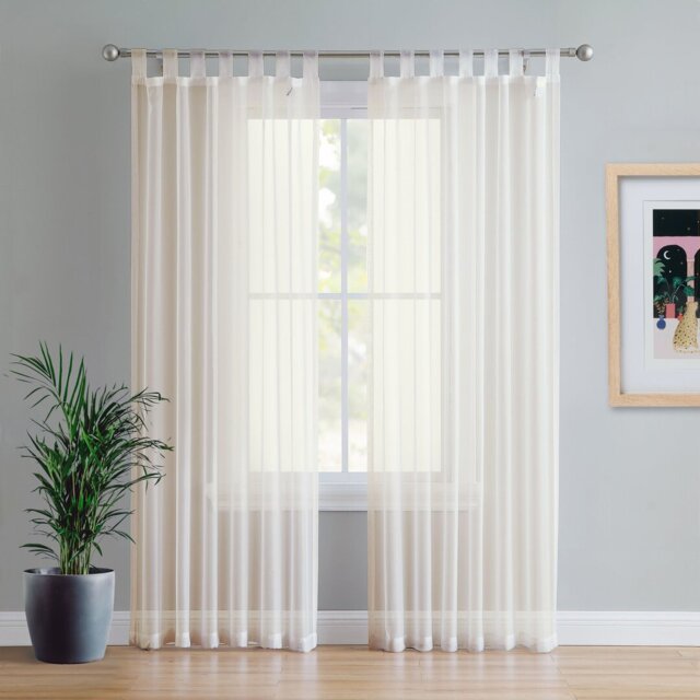 Birdsall Tab Top Sheer Single Curtain Panel