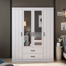 ALLINGTON 4 Door 2 Drawer Wardrobe With Mirror