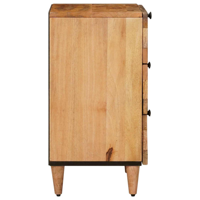Bedside Cabinet With Drawer Solid Mango Wood Table Bedroom Furniture