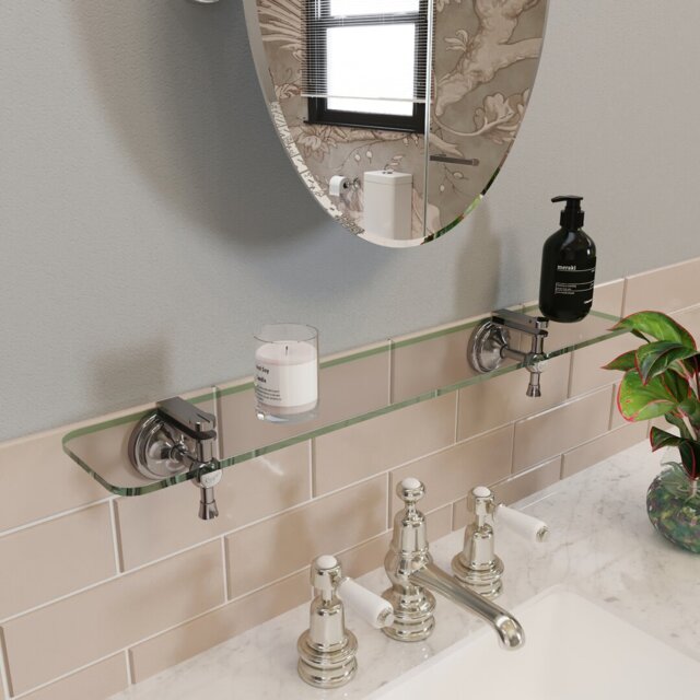 1919 Corydex Glass Bathroom Shelves