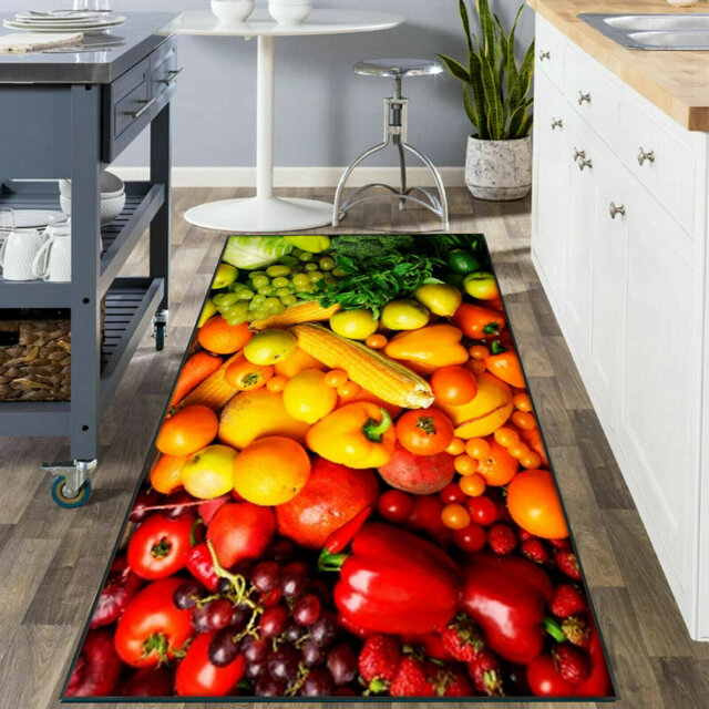 Hayrulla 3D Machine Woven Red/Yellow/Orange Rug