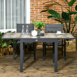Abreia Rectangular Extendable Outdoor Dining Table , 80cm cm W 80cm cm D