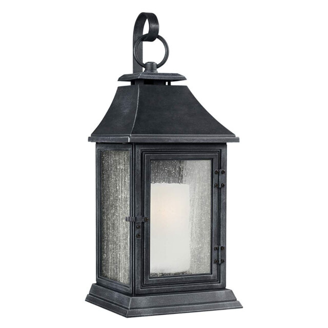 Tillinger Dark Weathered Zinc Outdoor Wall Lantern