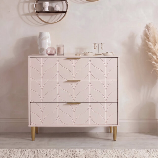Adams 80 cm W Chest of 3 Drawers