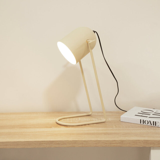 Deiniol 42cm Metal Desk Lamp - Taupe