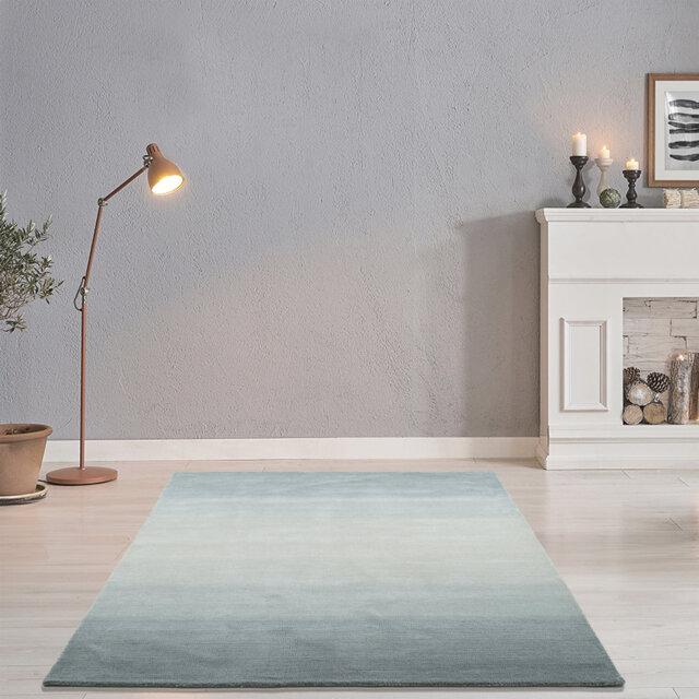 Hand-Loomed Wool Grey Rug