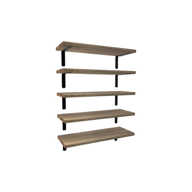 Farmhouse Wood Floating Shelves, 40 cm Small Set of 5 Wall Shelf for Bathroom, Bedroom