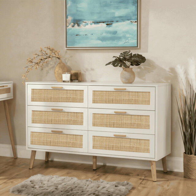 Anelise 120cm W 6 - Drawer Chest of Drawers