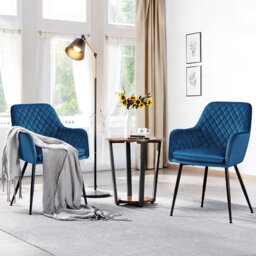 50cm H Tufted Velvet Upholstered Armchairs, Dinning chairs