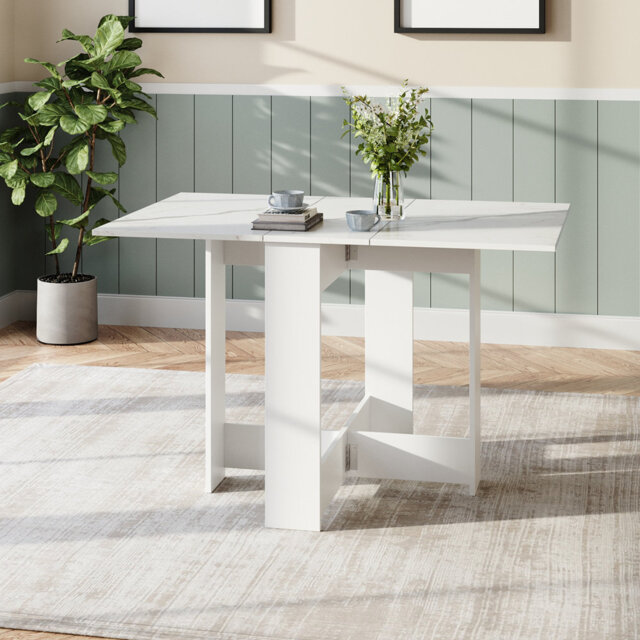 Foldable Wooden Drop Leaf Dining Table