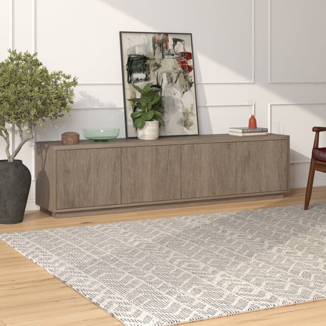 "Hanson Rectangular Fluted TV Stand for TV's up to 85"""