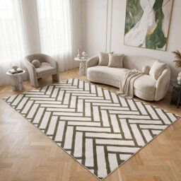 Loft Modern Chevron Living Room Area Rug and Runner Soft Pile