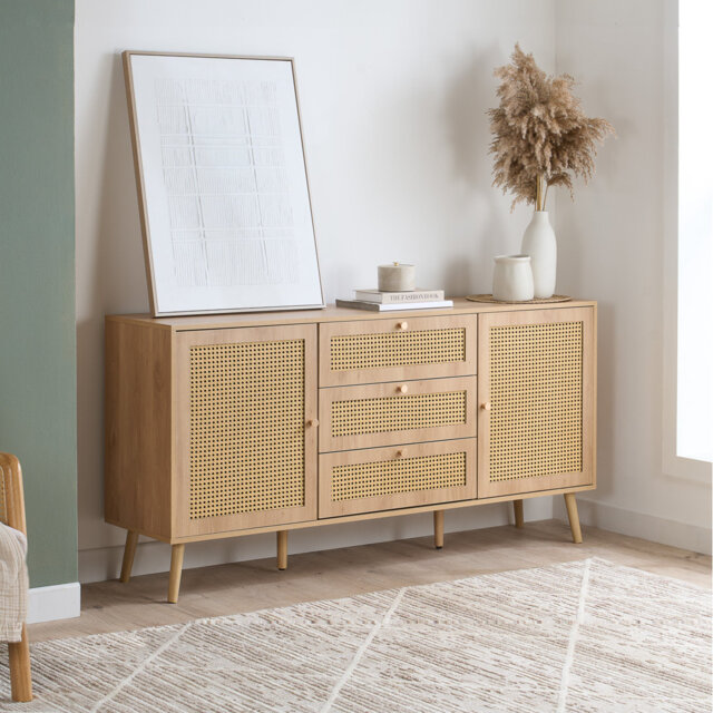 Noemi Rattan 2 Door 3 Drawer Sideboard 160CM Width