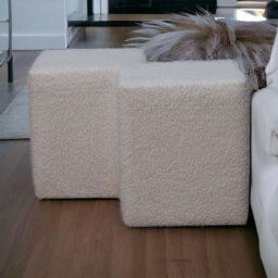 Lonepine 85cm Wide Novelty Solid Colour Footstool Ottoman