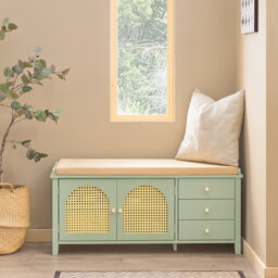 Aleedis Polyester Upholstered Storage Bench