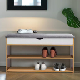 3 Tier Shoe Storage Shoe Bench With Seat Hallway Storage Furniture Entryway