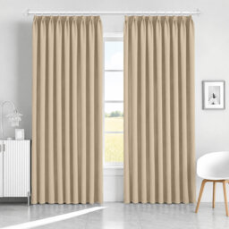 Blackout Pencil Pleat Curtains - Thermal Insulated, Light Blocking Window Drapes