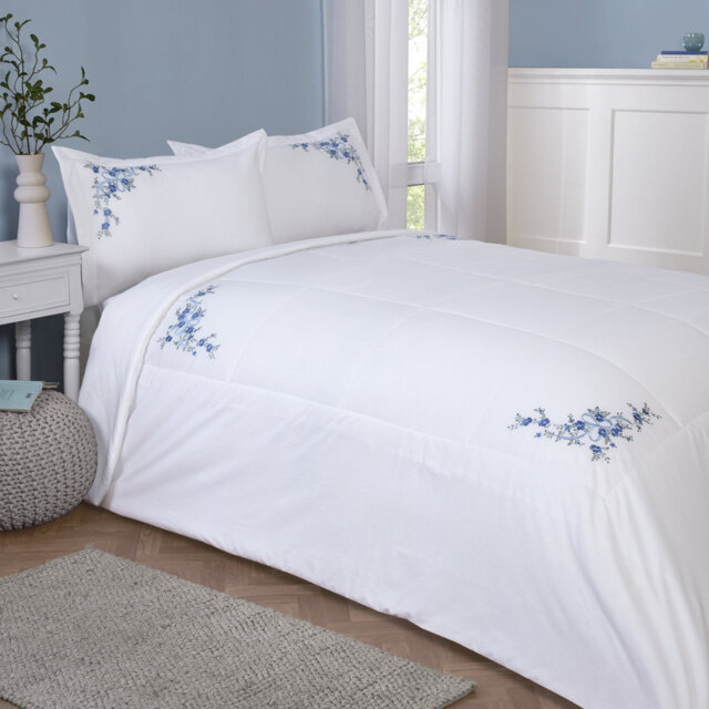 Cotton Blend Floral Bedspread