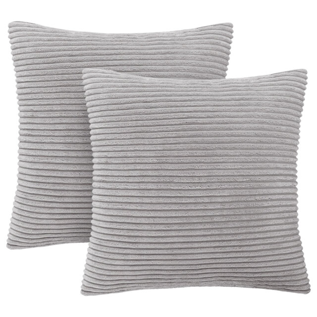 Aspire Homeware Striped Square Velvet Cushion Cover