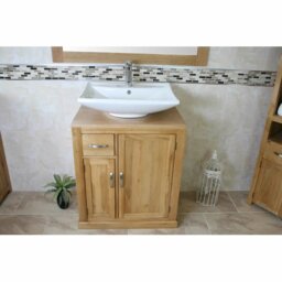 Dye 700mm Single Bathroom Vanity with Vessel Ceramic Basin