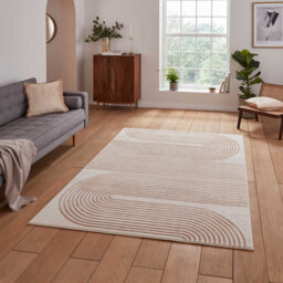 Apollo Modern Swirl Metallic Rug Bronze/Grey