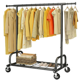 Adjustable Rolling Clothing Rack