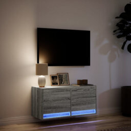Vidaxl TV Wall Cabinet with LED Lighting 31 x 38cm