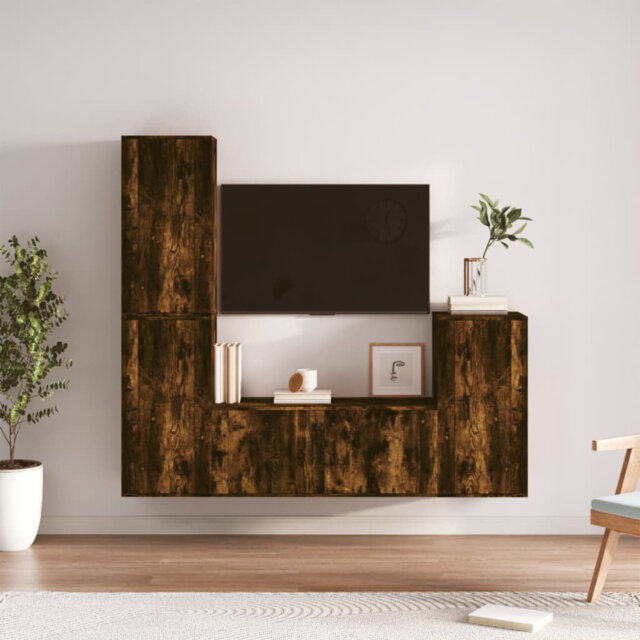 Latitude Run 4 Piece TV Cabinet Set High Gloss White Engineered Wood