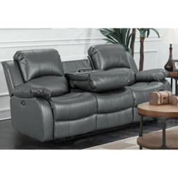 Lowell Faux Leather Reclining Loveseat