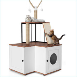 Cat Tree Litter Box Enclosure