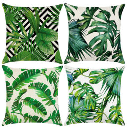 Alliene Green Square Cushion Cover