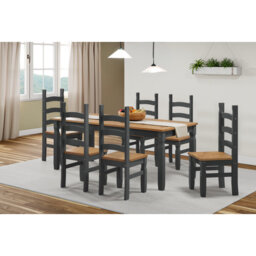 6 - Person Pine Solid Wood Dining Set